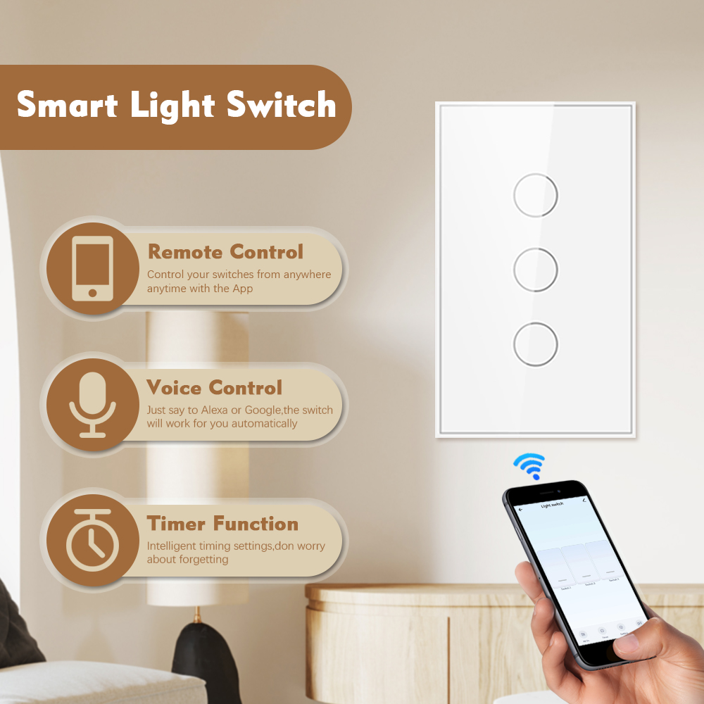 Three-gang Light Switch-US