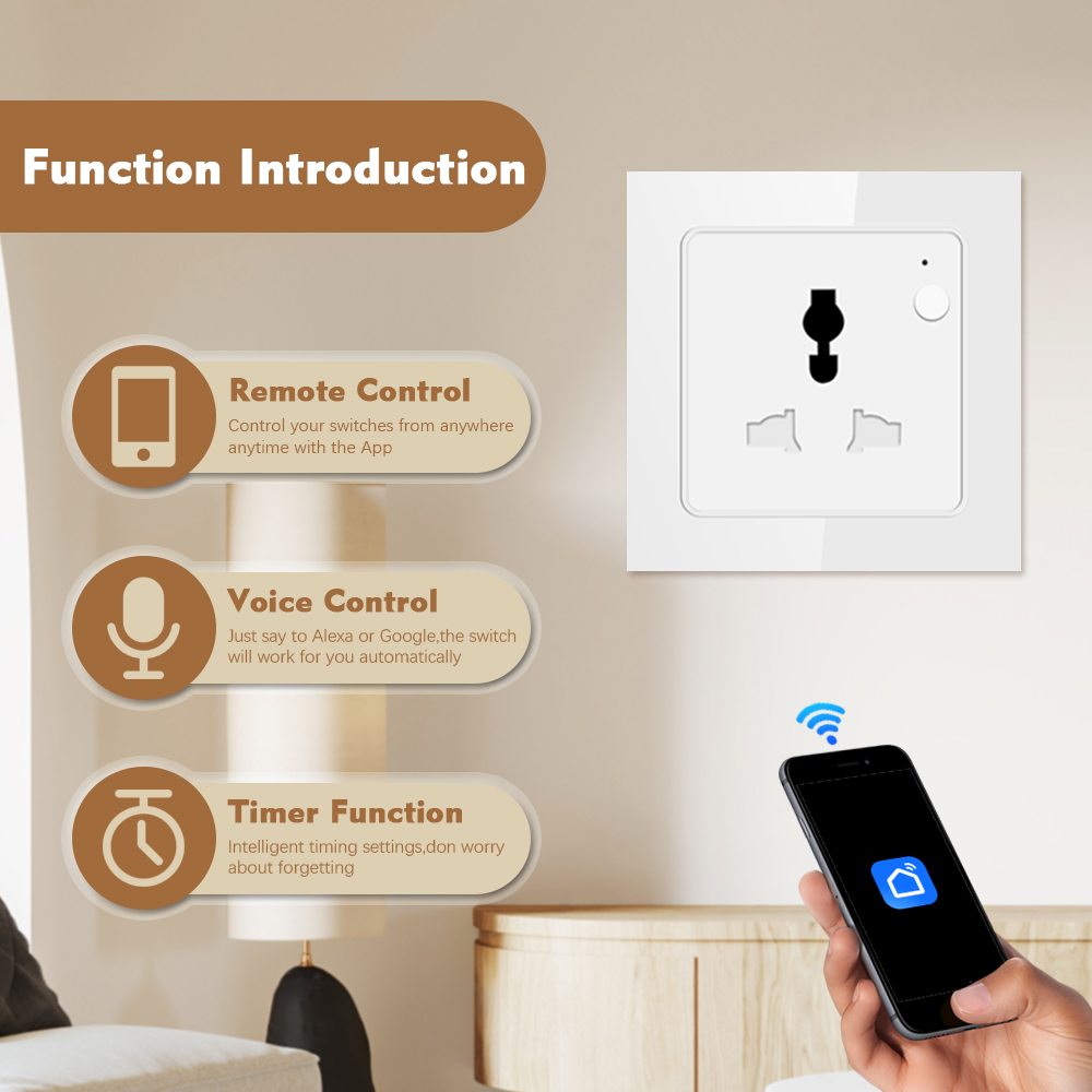 WiFi Smart Wall Socket-Universal Standard